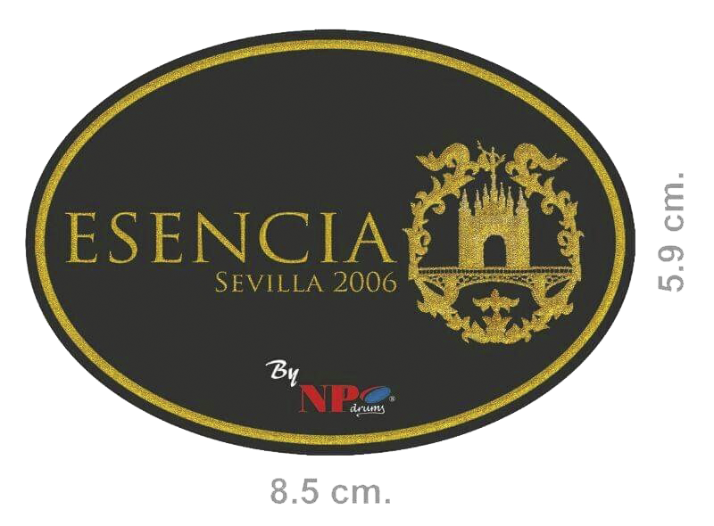 Logo marca Esencia en el tambor